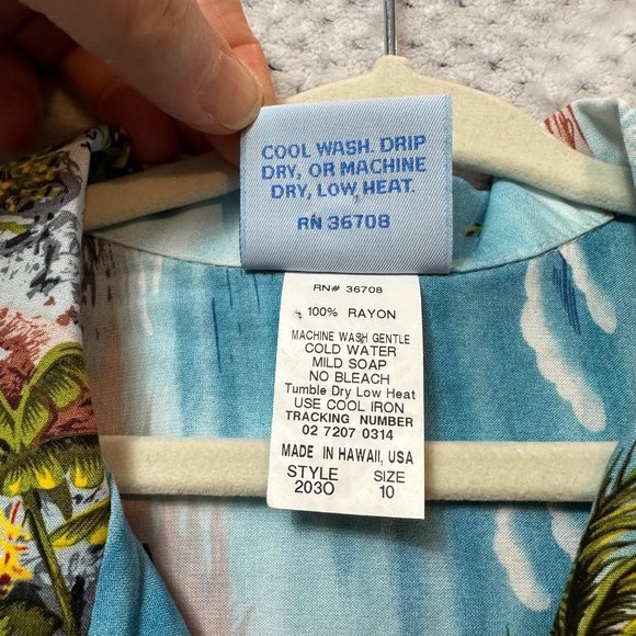 RJC Shirt Mens 10 Hawaiian Paradise Island Vacation Button Front Short Sleeve - Picture 11 of 11